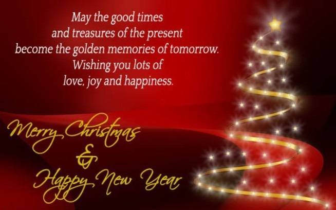 Merry Christmas and Happy New Year Wishes Images